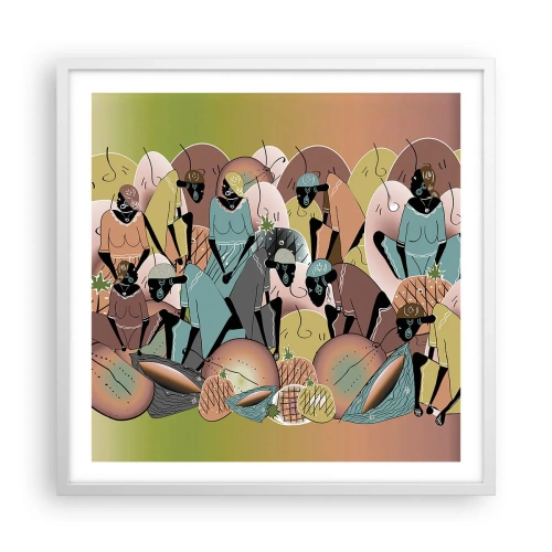 Plakat w białej ramie - Nadchodzi wielkie święto - 60x60 cm