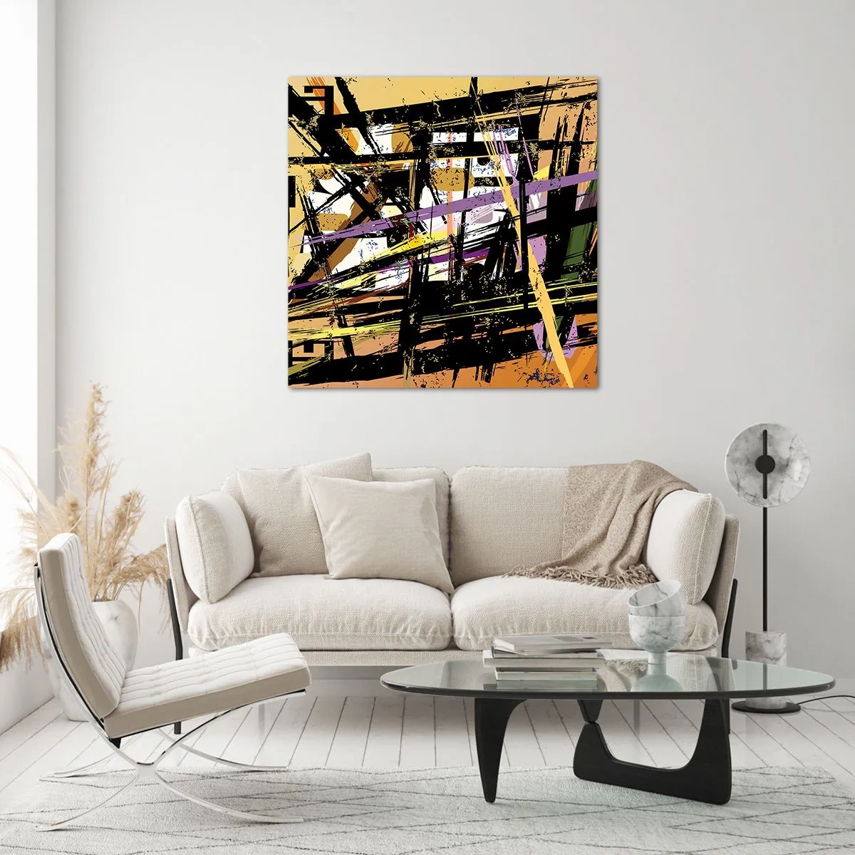 Obraz na szkle - Ostre cięcie - 70x70 cm