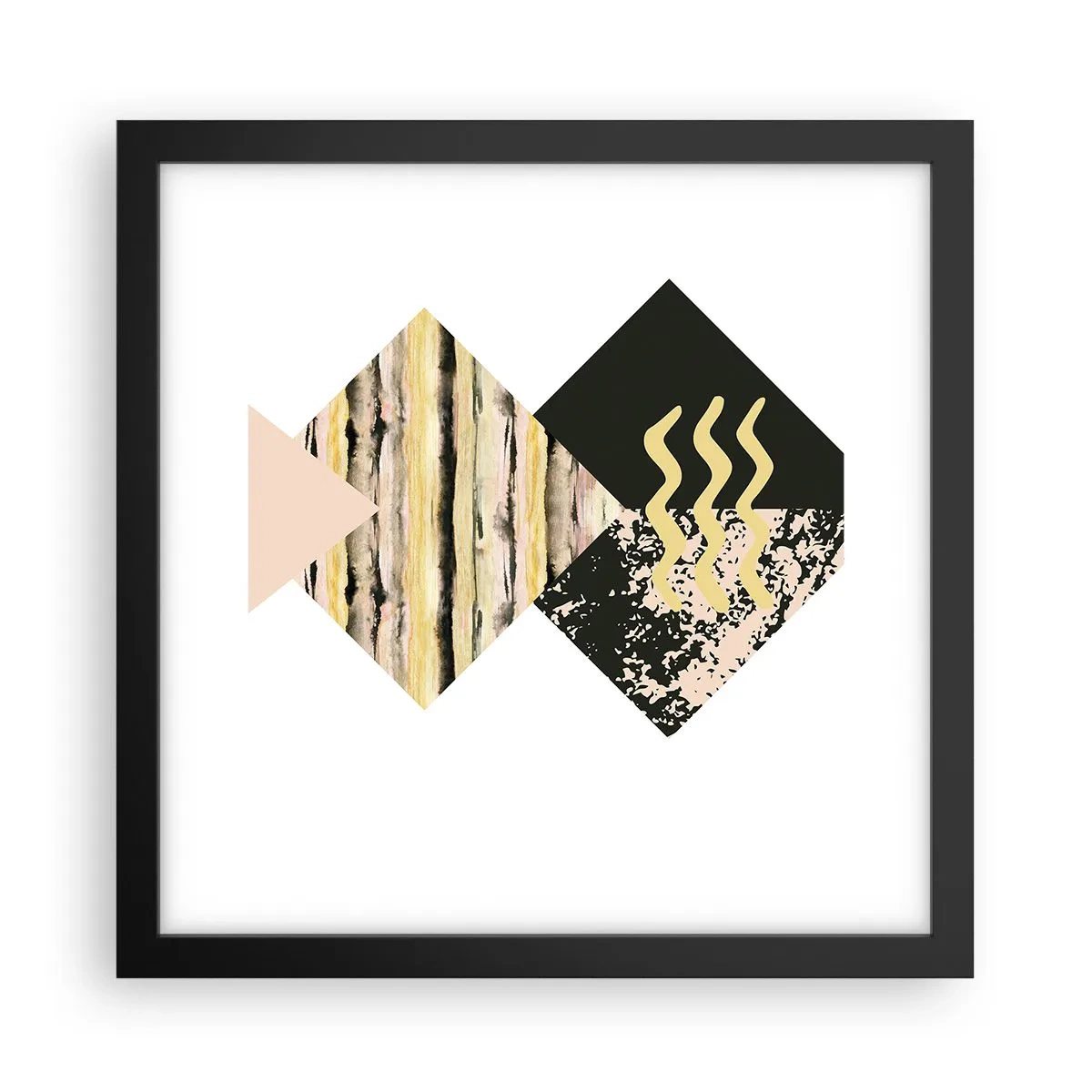 Plakat w czarnej ramie - Nie takie proste - 30x30 cm