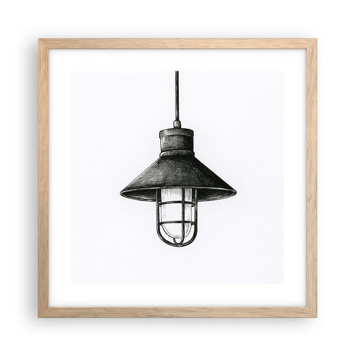 Plakat w ramie jasny dąb - Jak przed laty… - 40x40 cm