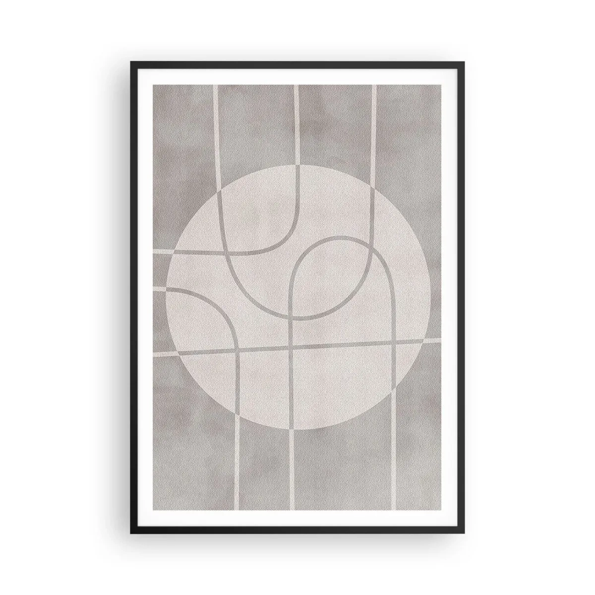 Plakat w czarnej ramie - Koliście i na wprost - 70x100 cm