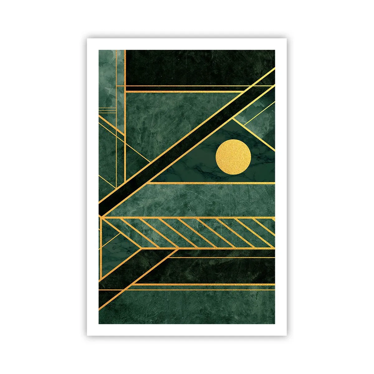 Plakat - Dynamika złota i lazuru - 61x91 cm