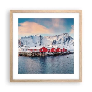 Plakat w ramie jasny dąb - Północne ustronie - 40x40 cm