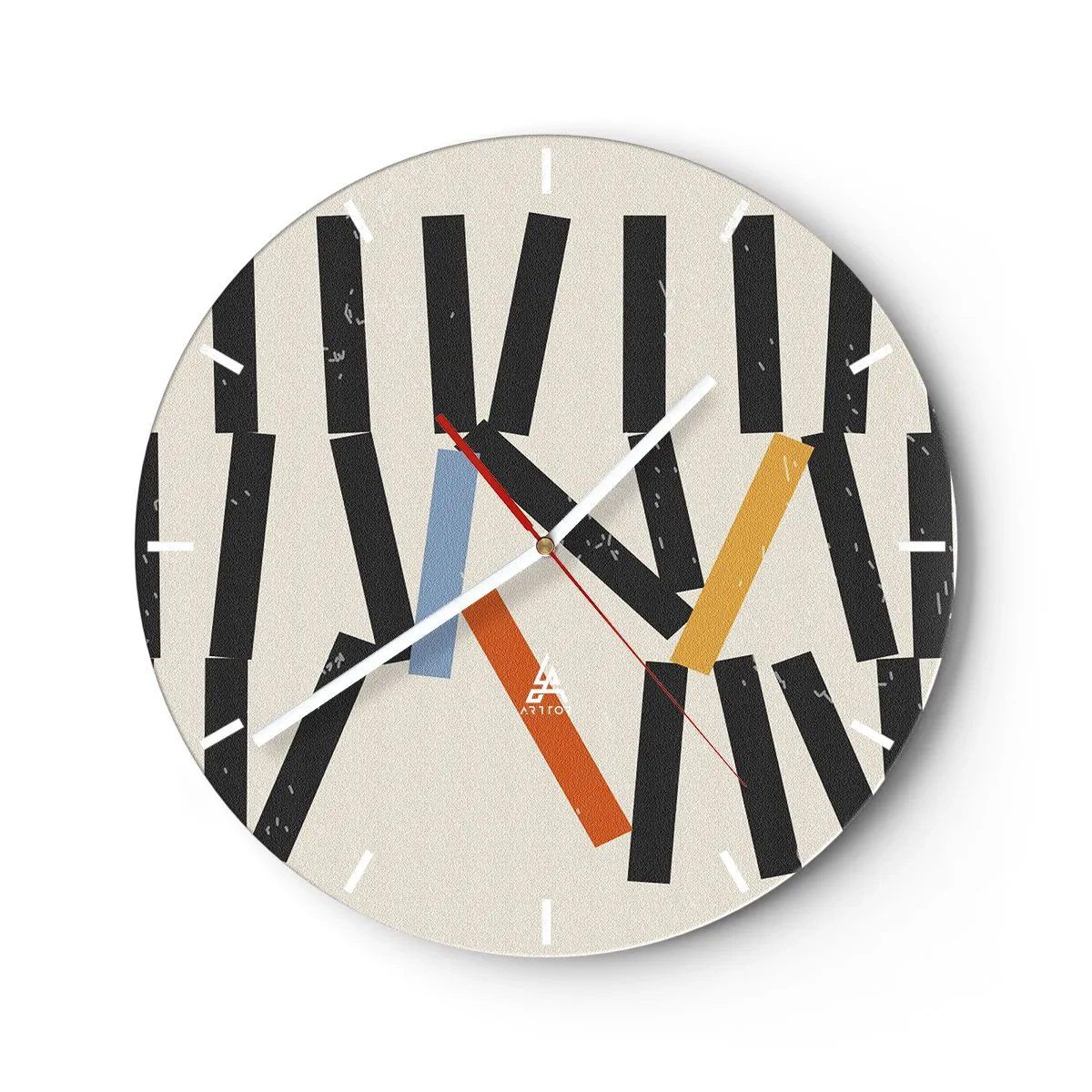 Zegar ścienny - Domino – kompozycja - 40x40 cm