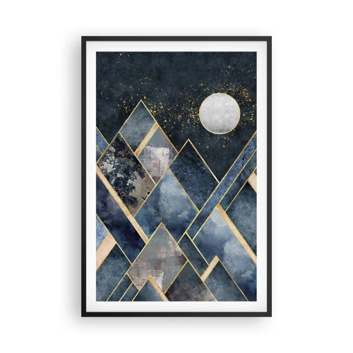 Plakat w czarnej ramie - Pejzaż geometryczny - 61x91 cm