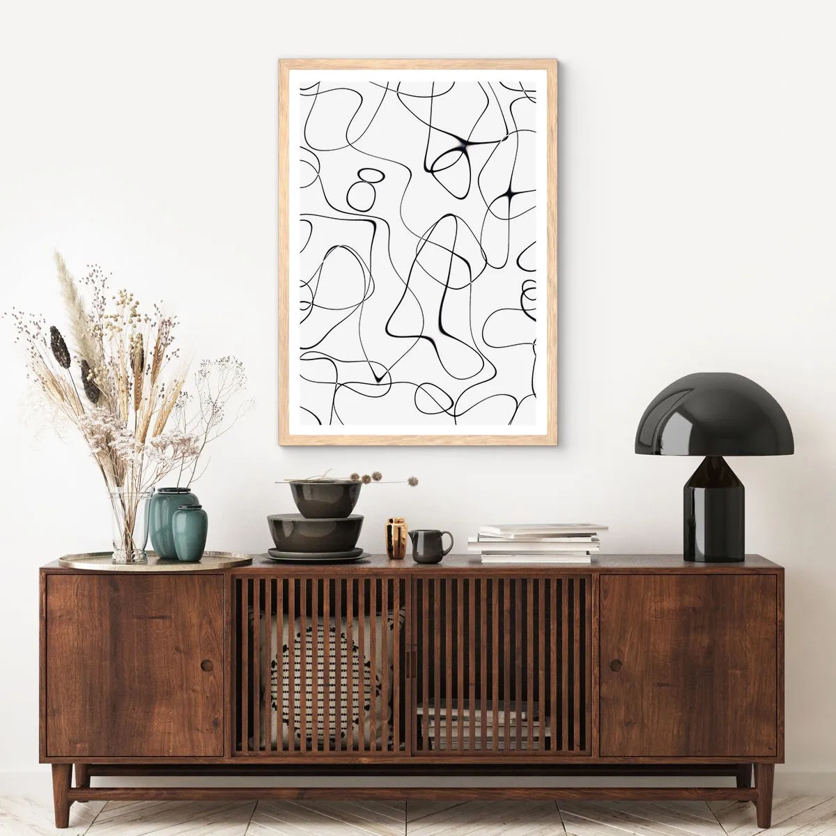 Plakat w ramie jasny dąb - Ścieżki życia, koleje losu - 61x91 cm