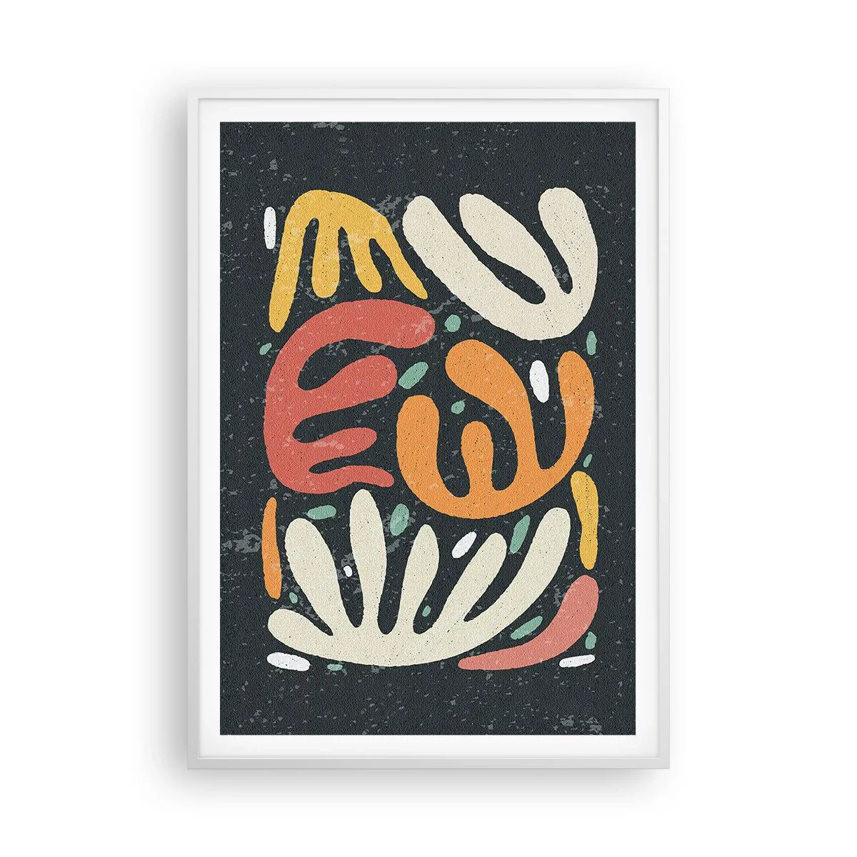 Plakat w białej ramie - Kompozycja – zaraz cię schwytam - 70x100 cm