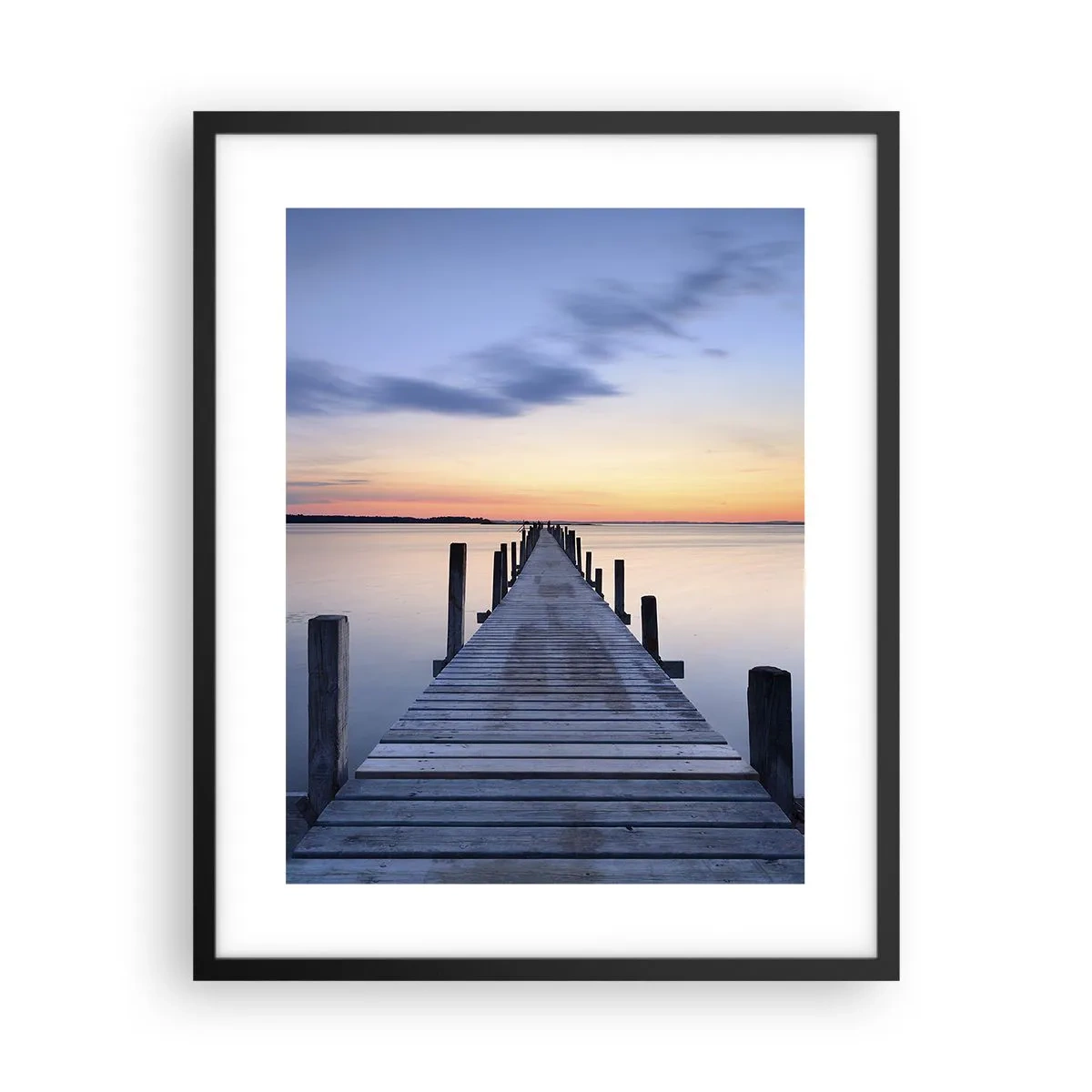 Plakat w czarnej ramie - Spokój pogodnego zmierzchu - 40x50 cm