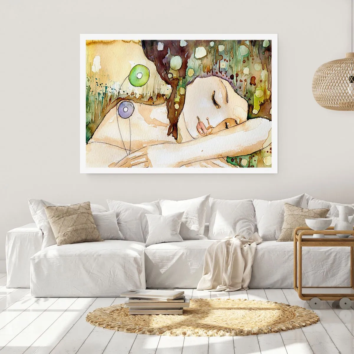 Plakat - Szmaragdowo-fiołkowy sen - 50x40 cm