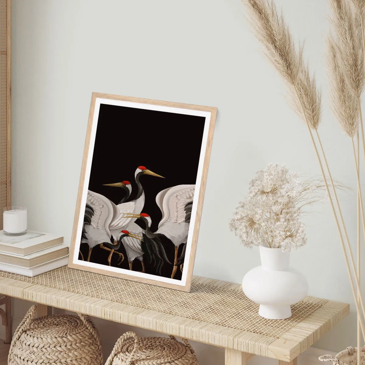 Plakat w ramie jasny dąb - Ptasie sprawy - 30x40 cm