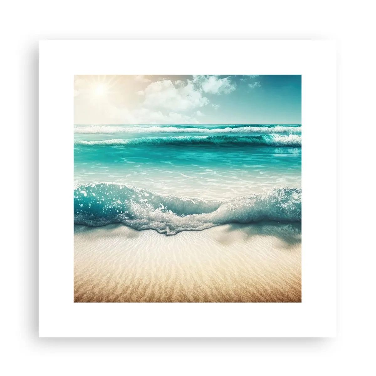 Plakat - Spokój oceanu - 30x30 cm