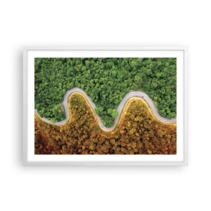 Plakat w białej ramie - Granice i przełomy - 70x50 cm