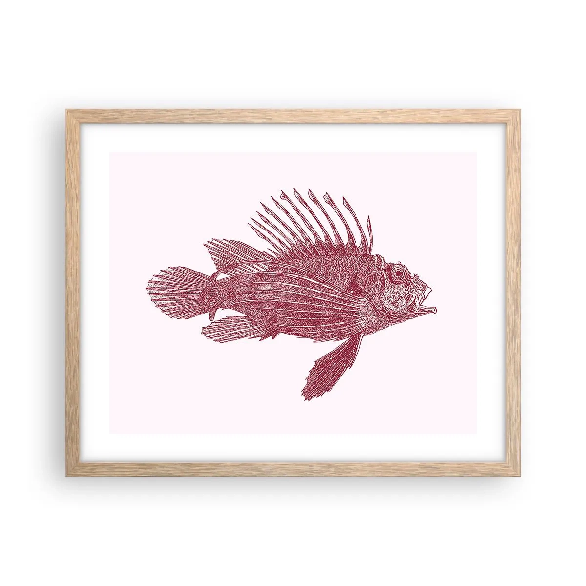 Plakat w ramie jasny dąb - Mieszkanka egzotycznych wód - 50x40 cm