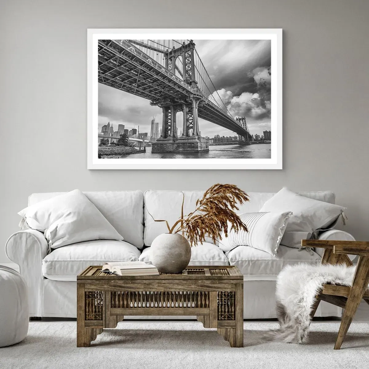 Plakat w białej ramie - Do serca miasta - 70x50 cm