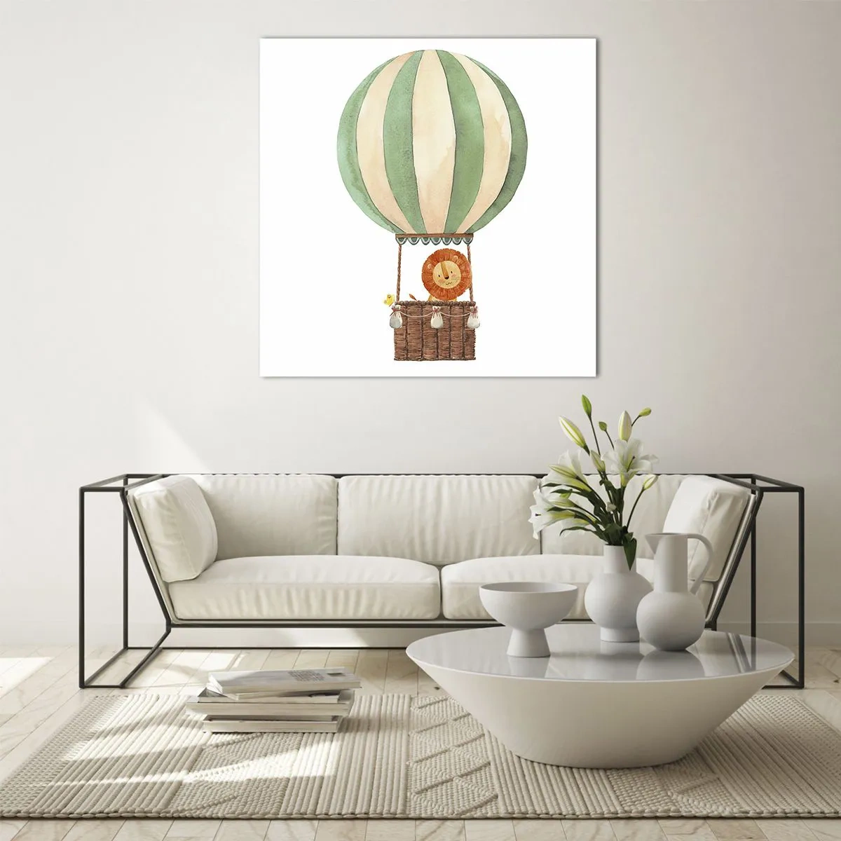 Obraz na szkle - Podróże Leona - 60x60 cm