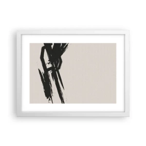 Plakat w białej ramie - Niepohamowany pęd - 40x30 cm