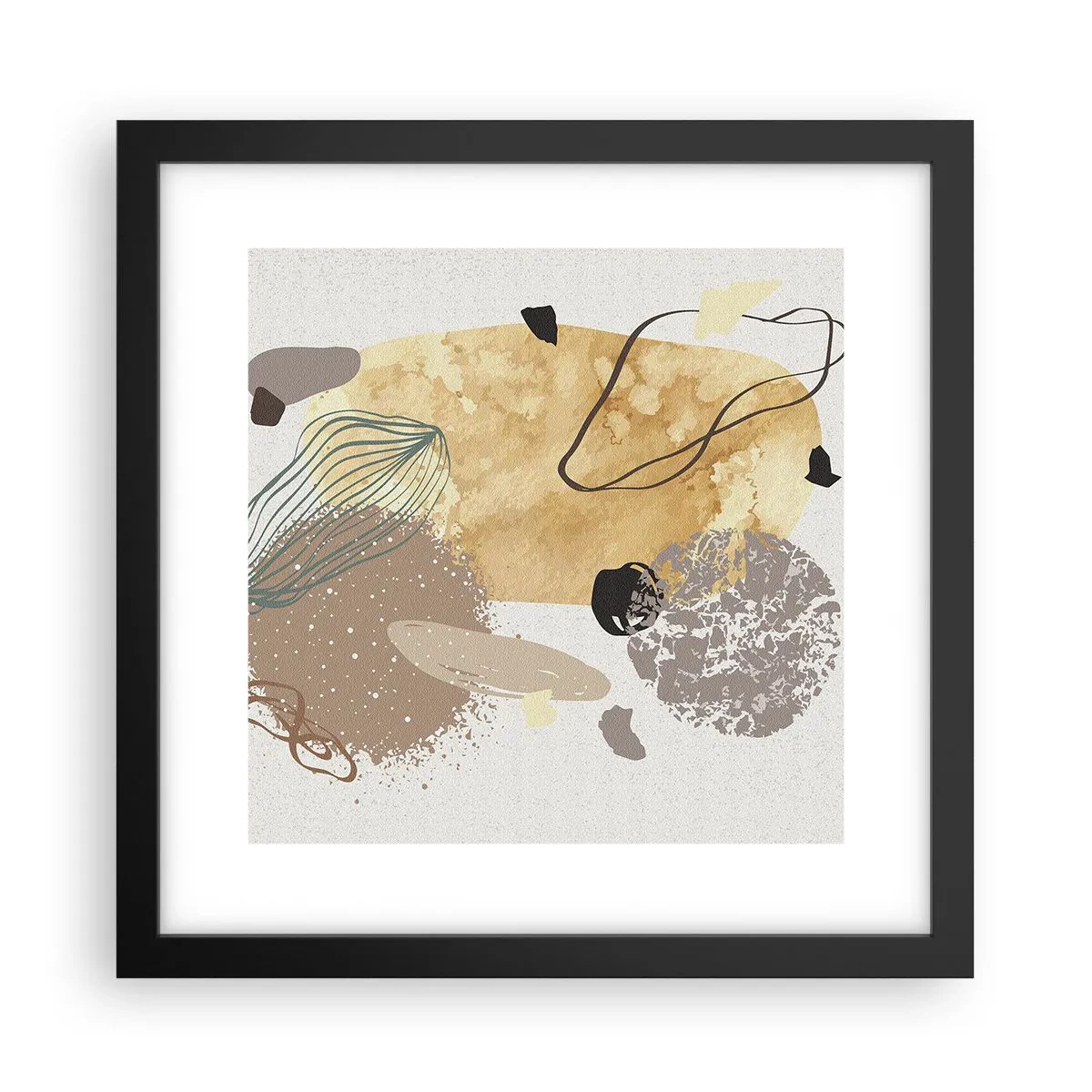 Plakat w czarnej ramie - Plumkologia stosowana - 30x30 cm