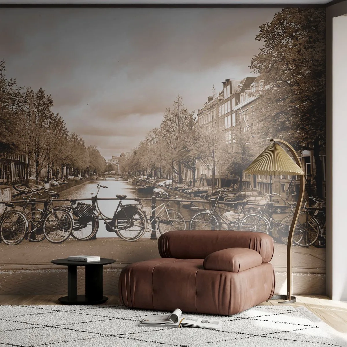 Fototapeta Premium Sand - Holenderskie klimaty - Miasto, Amsterdam, Rower - 400x280 cm