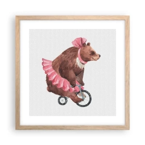 Plakat w ramie jasny dąb - Ale cyrk! - 40x40 cm