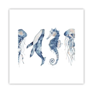 Plakat - Morskie dziwy - 30x30 cm