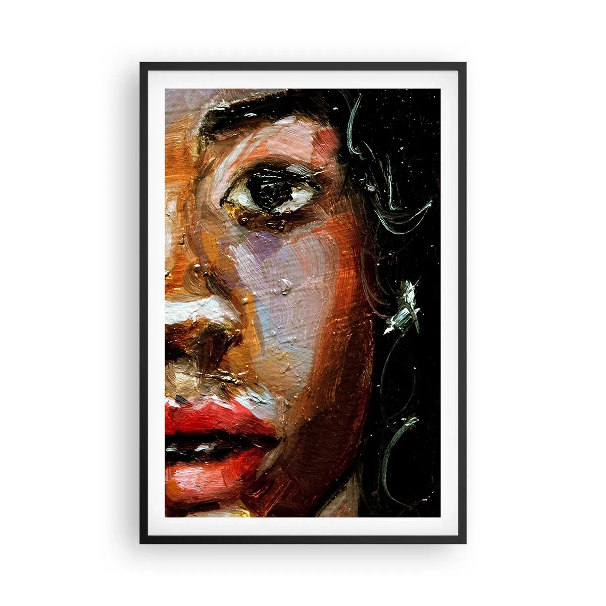 Plakat w czarnej ramie - Czerń i blask - 61x91 cm