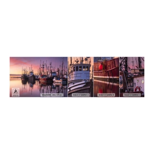Fototapeta Próbka Standard Eco - Przed kolejnym dniem - Port Rybacki, Łodzie, Połów Ryb - 100x30 cm