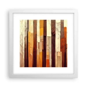 Plakat w białej ramie - Hymn leśnych drzew - 30x30 cm