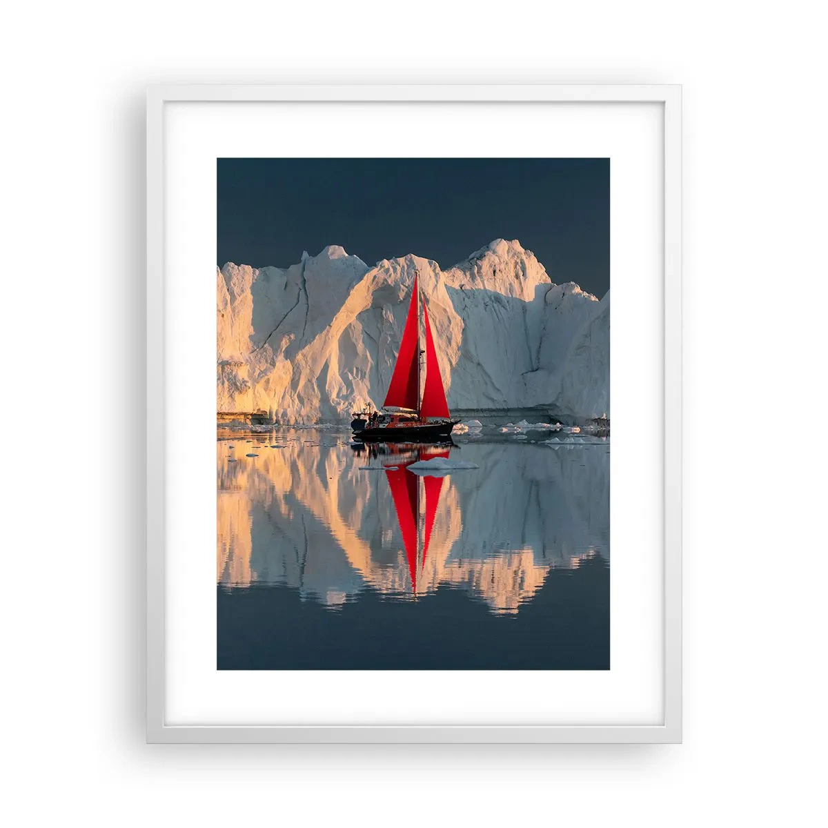 Plakat w białej ramie - Na krańcu świata - 40x50 cm