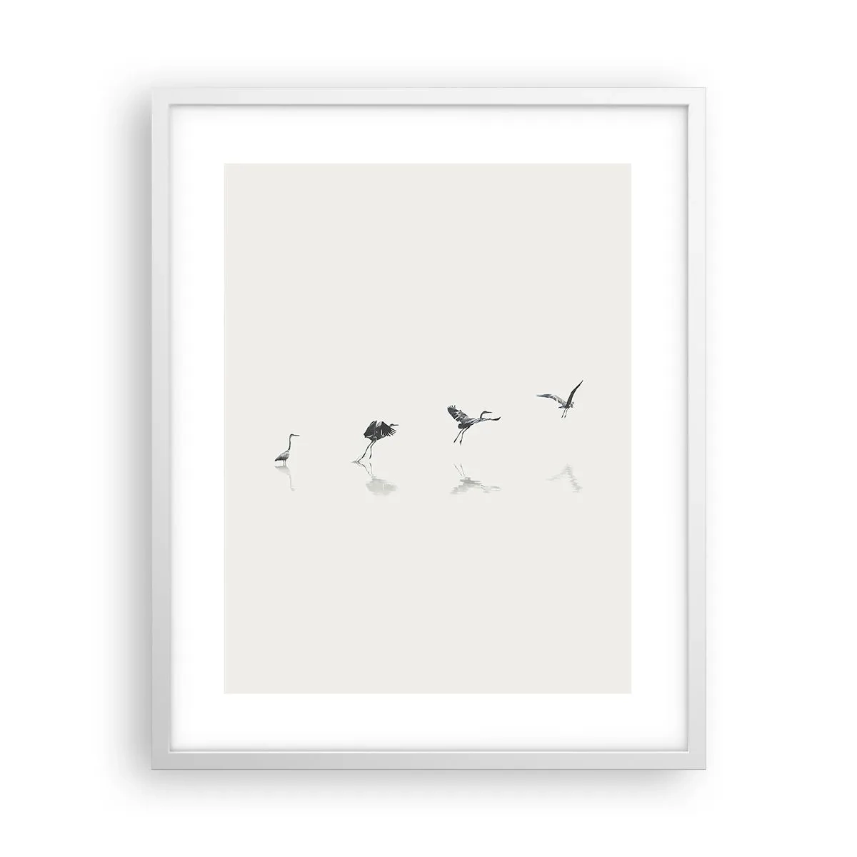 Plakat w białej ramie - Cztery proste kroki - 40x50 cm