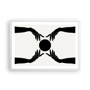 Plakat w białej ramie - Tajemny znak - 70x50 cm