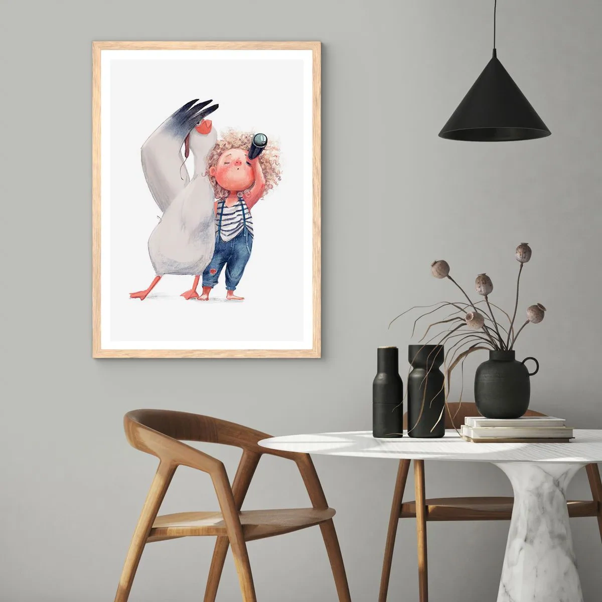 Plakat w ramie jasny dąb - Plan wielkiej podróży - 40x50 cm