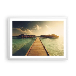 Plakat w białej ramie - Gorące zaproszenie - 70x50 cm