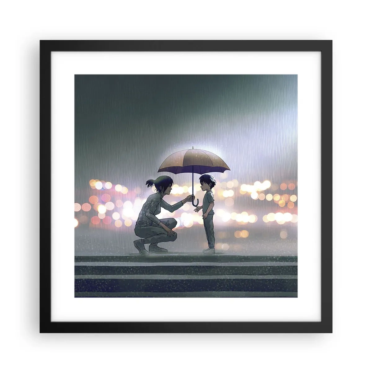Plakat w czarnej ramie - I już jest wszystko dobrze - 40x40 cm