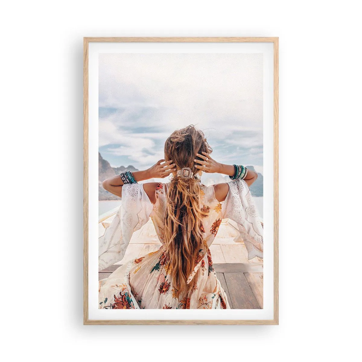 Plakat w ramie jasny dąb - W drodze ku szczęściu - 61x91 cm