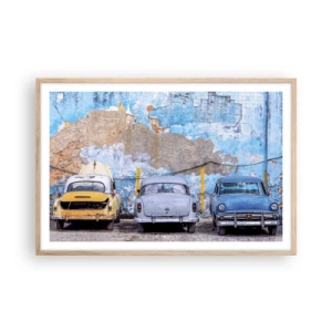 Plakat w ramie jasny dąb - Spotkanie weteranów - 91x61 cm