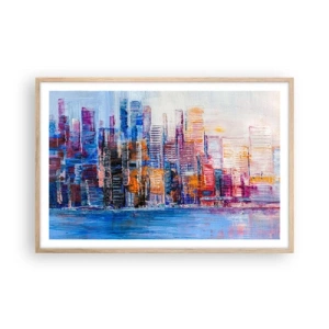 Plakat w ramie jasny dąb - Radosna metropolia - 91x61 cm