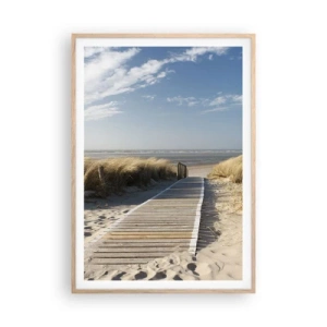 Plakat w ramie jasny dąb - Za wydmą, w szumie traw - 70x100 cm