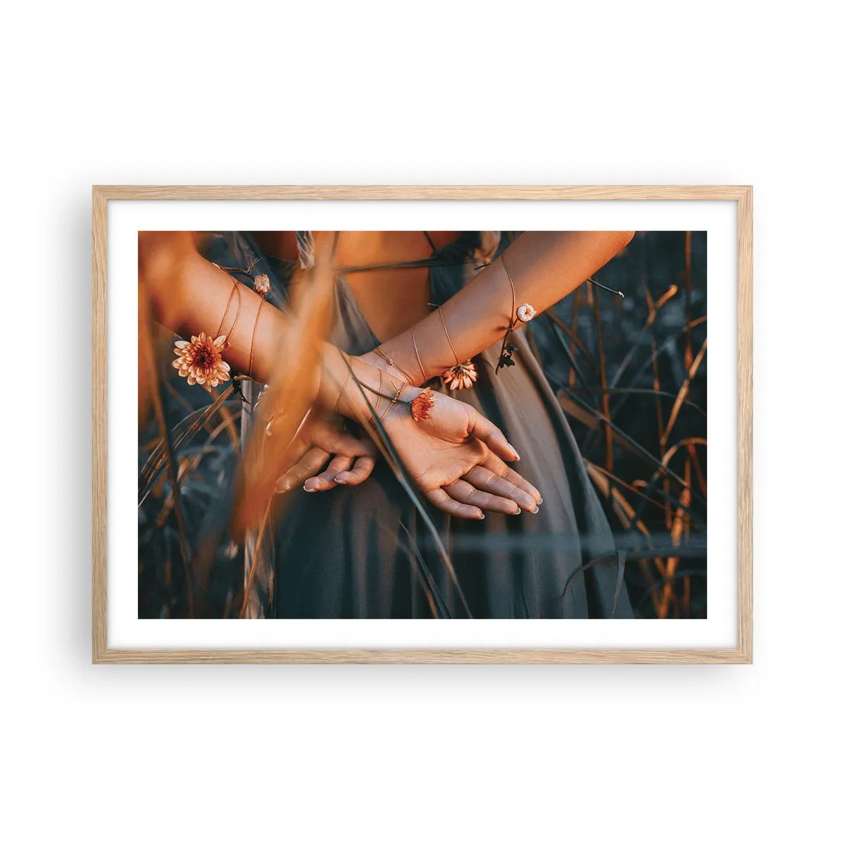 Plakat w ramie jasny dąb - Związana z naturą - 70x50 cm