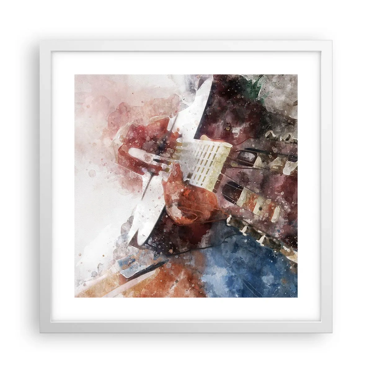 Plakat w białej ramie - I co o tym myślisz? - 40x40 cm