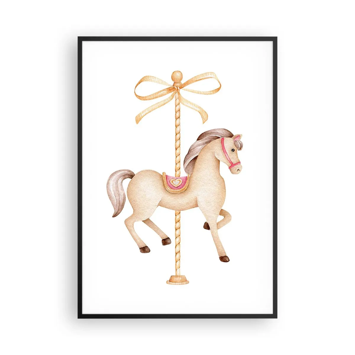 Plakat w czarnej ramie - Wdzięcznym kłusem - 70x100 cm