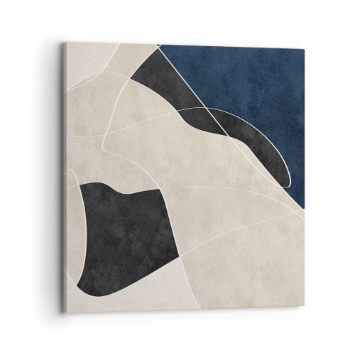 Obraz na płótnie - Kompozycja abstrakcyjna – kontrast barw - 70x70 cm