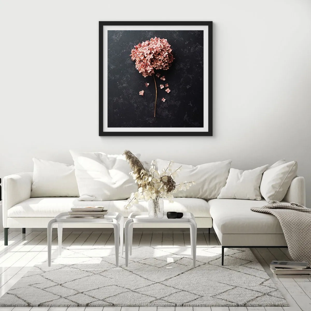Plakat w czarnej ramie - Prawdziwie romantyczny znak - 40x40 cm