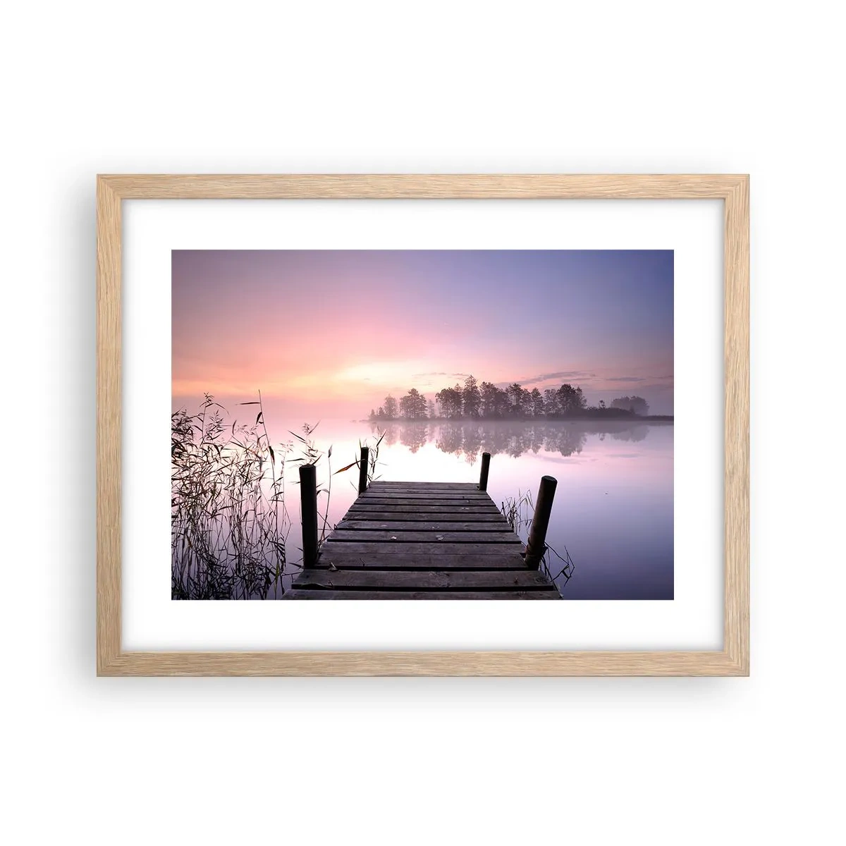 Plakat w ramie jasny dąb - Z liliowej mgły... - 40x30 cm