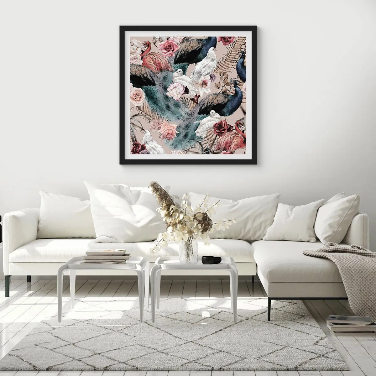 Plakat w czarnej ramie - W pałacowym ogrodzie - 30x30 cm