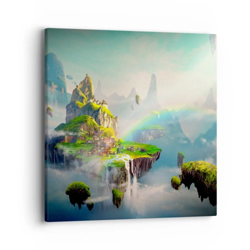 Obraz na płótnie - Śródniebie - wyspy szczęśliwe - 40x40 cm