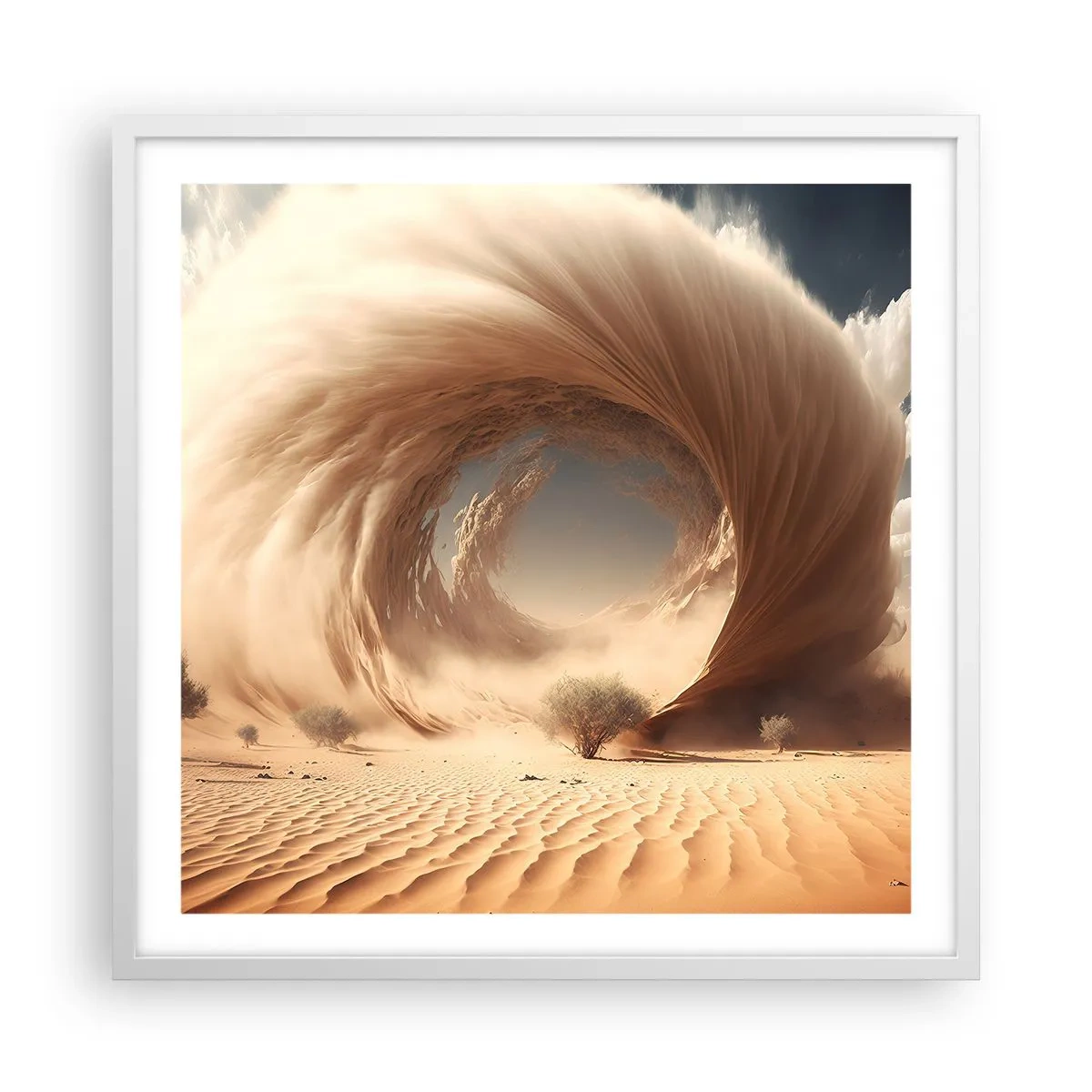 Plakat w białej ramie - Otwarty portal - 60x60 cm