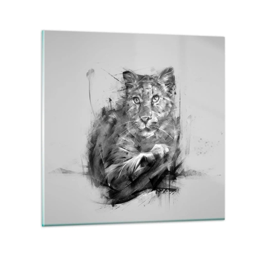 Obraz na szkle - Tak, słucham uważnie - 40x40 cm