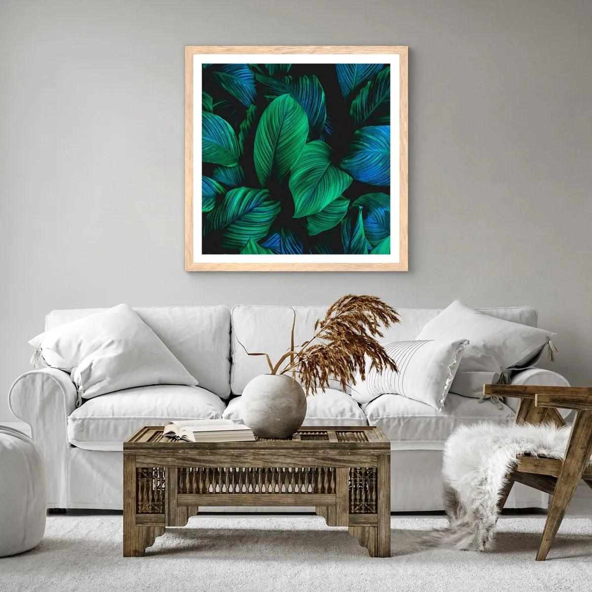 Plakat w ramie jasny dąb - W zielonym tłumie - 50x50 cm