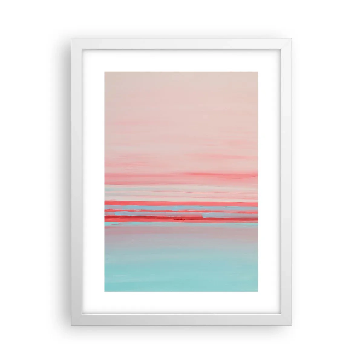 Plakat w białej ramie - Abstrakcja o świcie - 30x40 cm