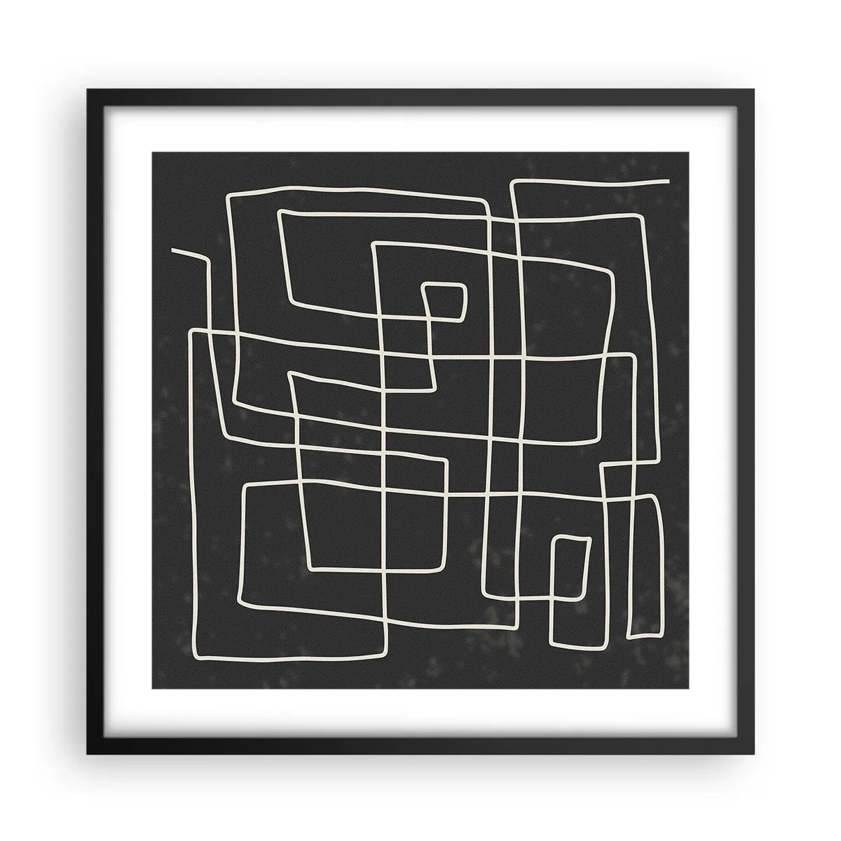 Plakat w czarnej ramie - Nie taki prosty - 50x50 cm